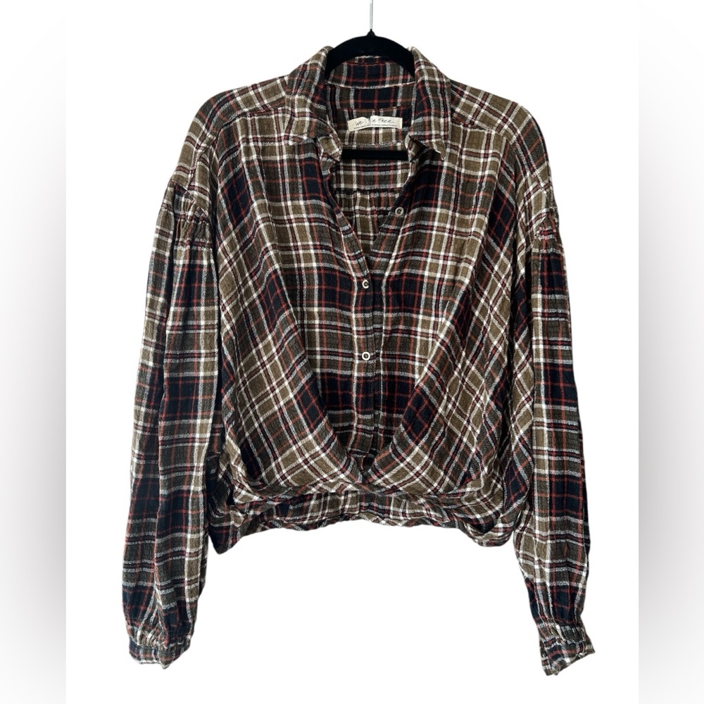 We The Free Rockaway Plaid Top Sz Xs